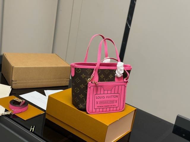 comes with a folding box Size: 20.17cm Lv Neverfull Bb new shopping bag! A hard