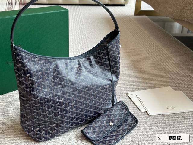 Replica folding box Size: 45*28cm Goya's new Hobo underarm bag The leather and w