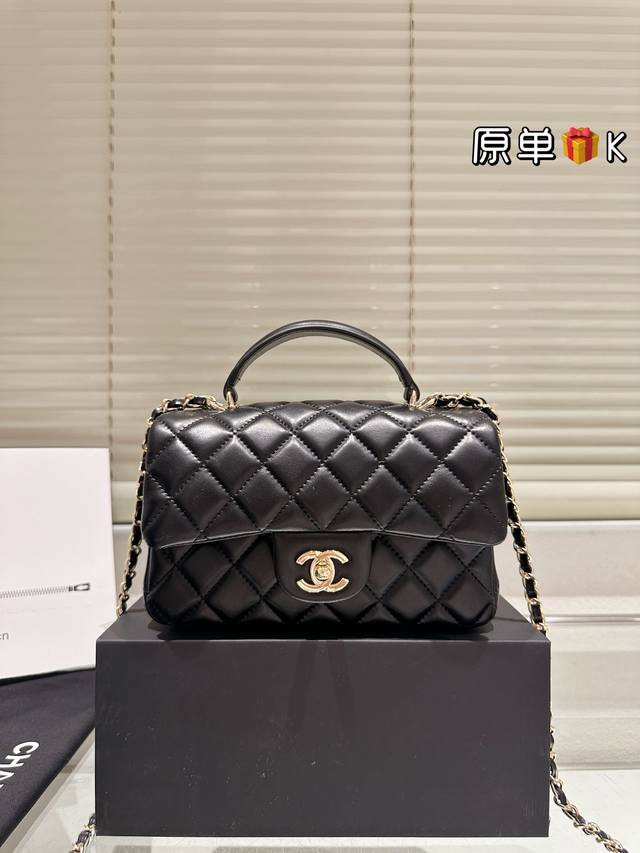 Chanel Mini Cf with handle Chanel's new model, Mini Cf with handle, sheepskin is