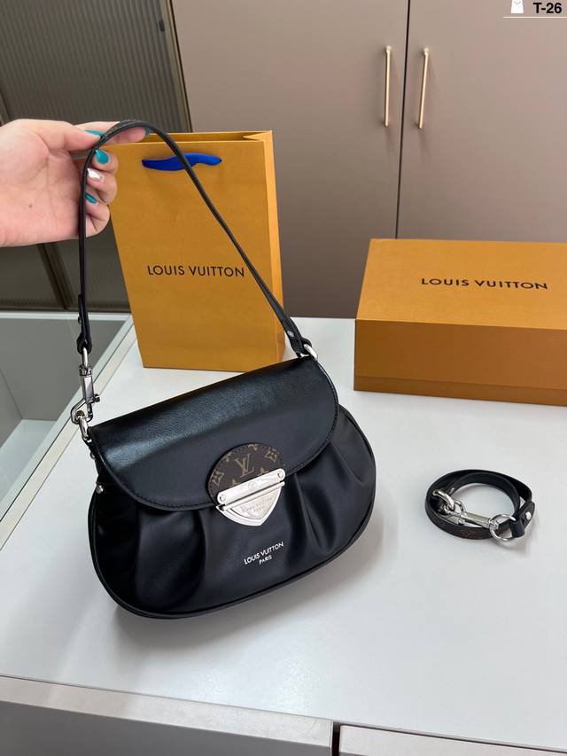 Chip version Lv Sunset Vibe Black Warrior Yuanbao bag handbag shoulder bag Autu