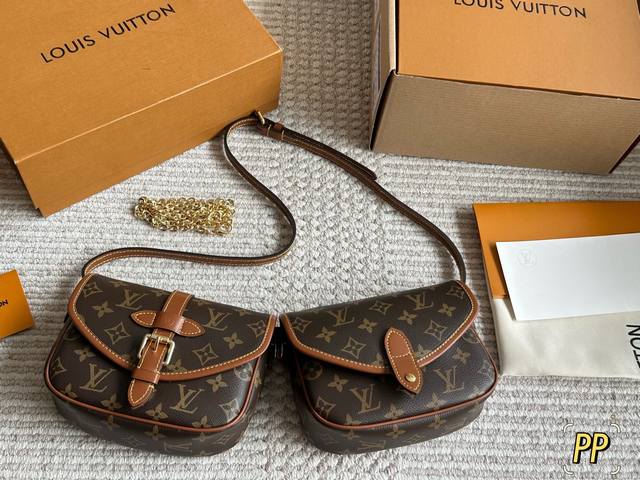 With boxSize: 20*16Cm L's new small saddle bag Gemini 2 in 1, can be carried tog