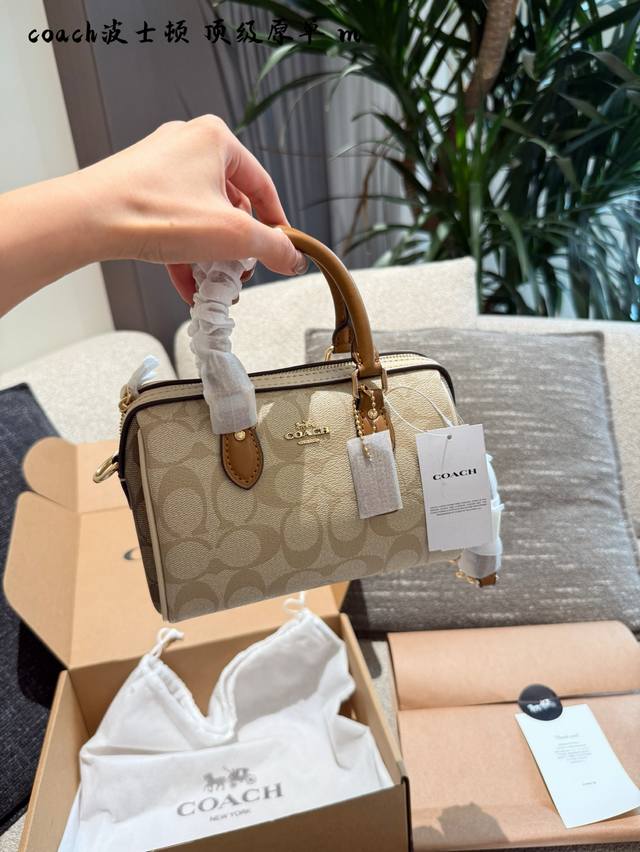 Top-quality original Coach's latest Rowan series mini Boston bag, featuring a n