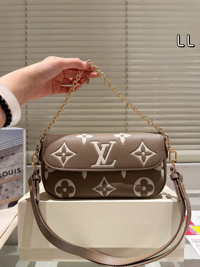 Upgraded chip version New Lv Louis Vuitton Wallet On Chain Ivy Underarm Bag Siz
