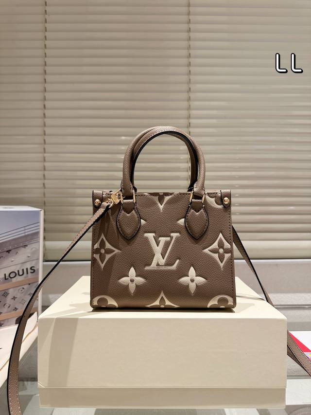 Upgraded chip version Lv Onthego 18cm printed jungle bag fashionable tote bag fo