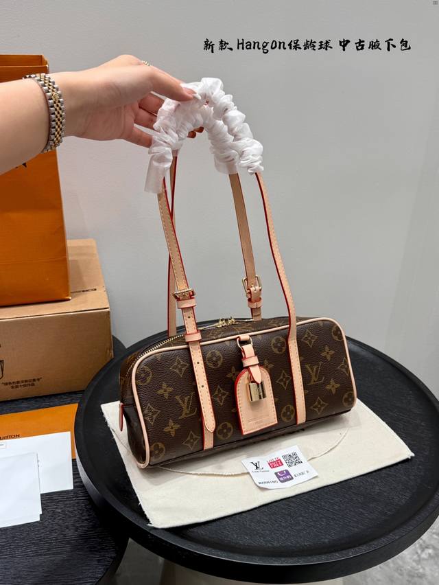 With box Lv | Hangon bowling bag underarm bag Lv new used Hangon upper body is r