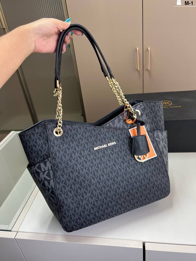 Mk New monogram tote bag shopping bag Iconic logo print, hand-held crossbody, zi