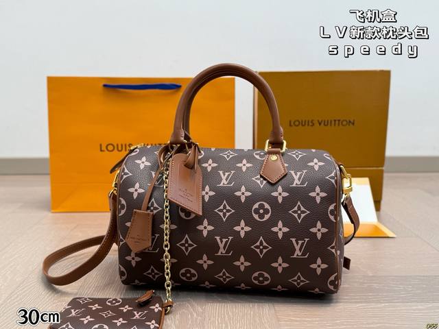 9 color airplane box Lv pillow bag Speedy stylish and versatile with a unique ar