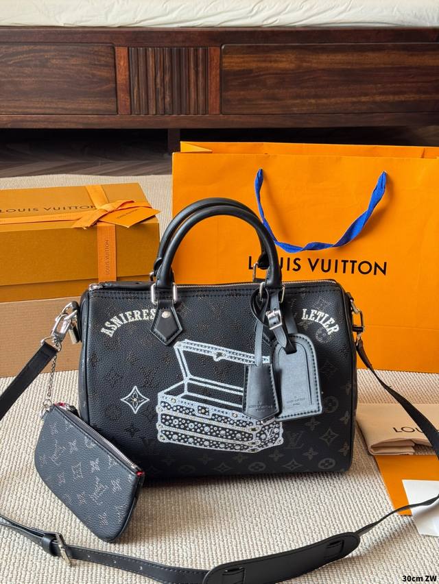 Cowhide leather version Lv Speedy 30 P20 pillow bag Lv's new series City Keepal
