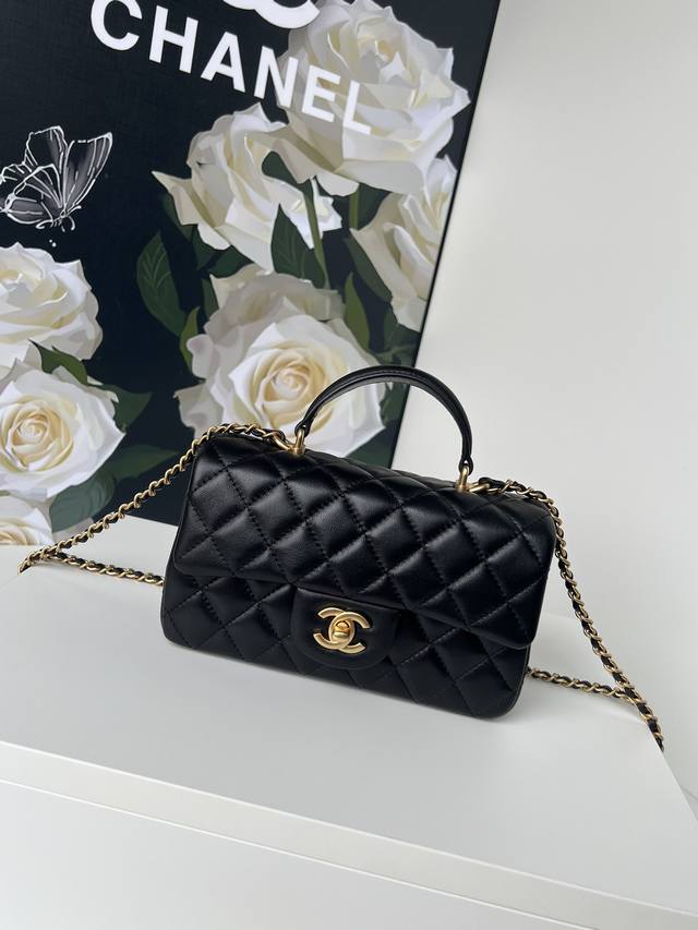 Chanel 25 Early Spring Latest Mini Cf Handle Handbag As2431 Classic diamond-shap