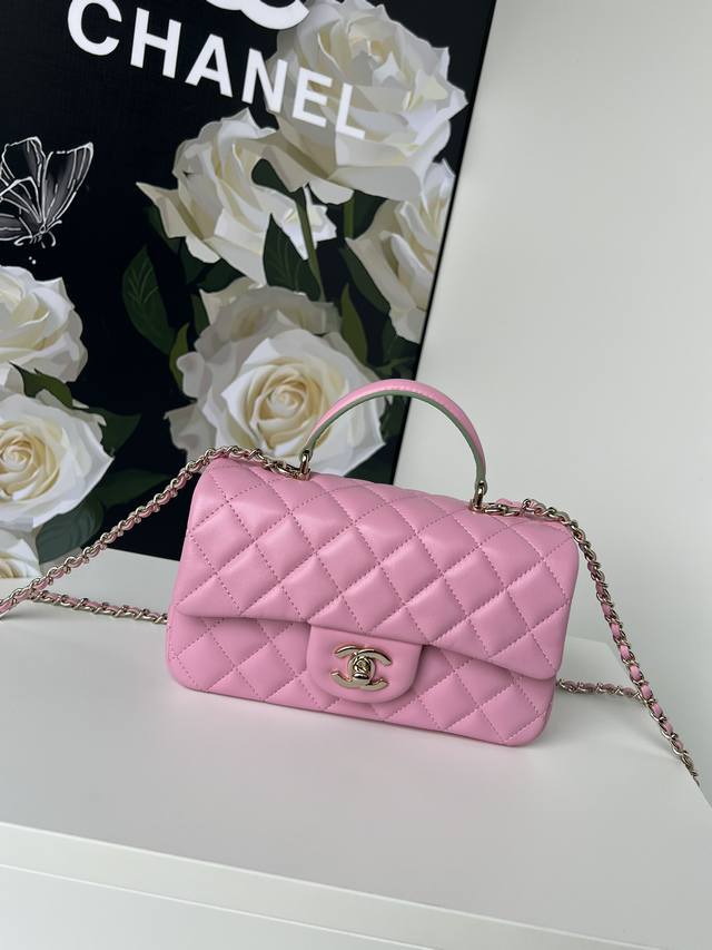 Chanel 25 Early Spring Latest Mini Cf Handle Handbag As2431 Classic diamond-shap