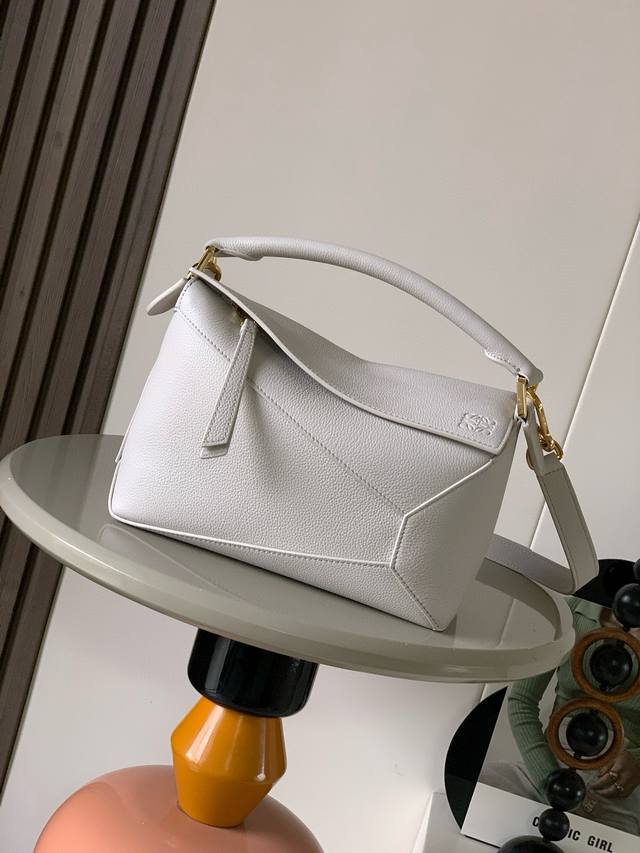 Original leather New version of the geometric bag, small 24cm puzzle handbag! Or