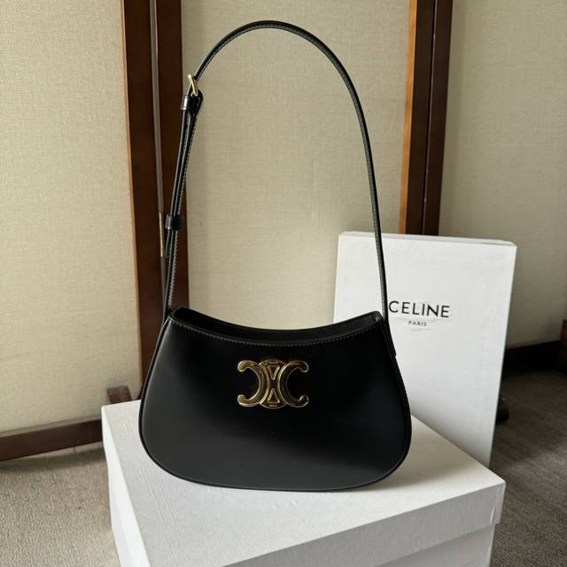 Celin_E | Tilly medium shiny cowhide leather handbag 24S new spring products are
