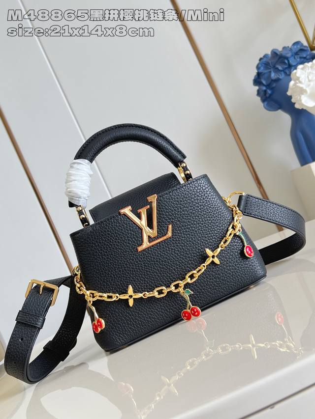 Factory Price: Premium Original M48865 Black Cherry Chain Mini. This Capucines