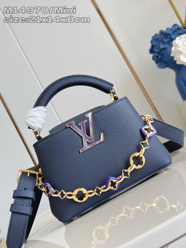 Factory Price: Premium Original M14970 Dark Blue Mini M14971. The Capucines Min