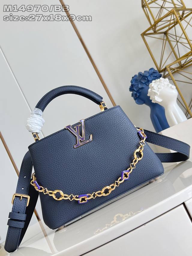 Factory Price: p Premium Original M14970. The small Capucines Bb handbag in dar