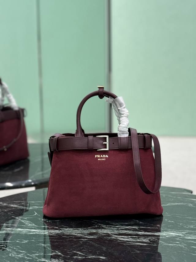 Small Suede Drawstring Tote The new Doublebag shopping bag is made of imported D