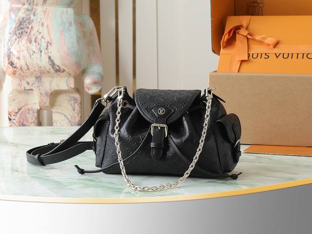 Factory Price (p) Top-Quality Original Home Photo M25554 Black Leather Bucket B