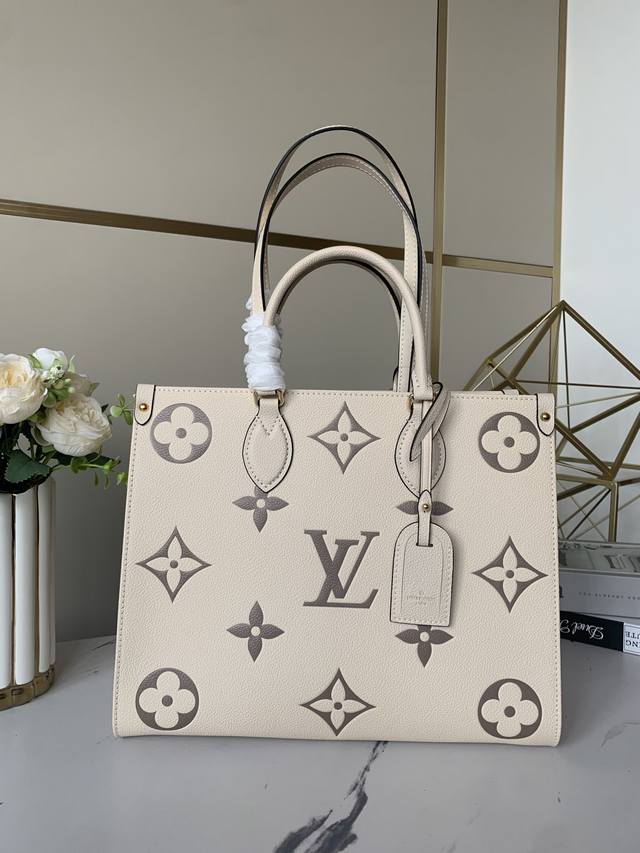 Factory price: p, top-grade, exclusive Louis Vuitton m45493 creamy white Ontheg