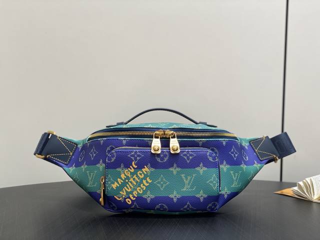 Factory Price: Premium Original M25783 Blue Colorblock Chest and Waist Bag. The