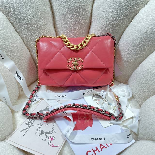 Color: Lipstick Pink Chanel New Model: As1160 Autumn/Winter Large Diamond Tofu