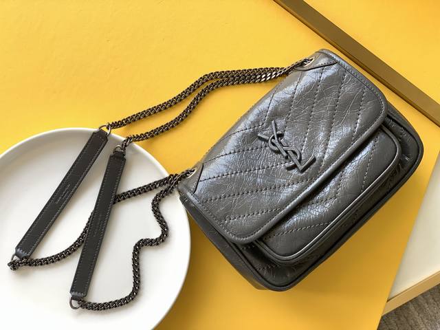 Super fine product 533037 dark gray and silver chain cowhide with a full set of