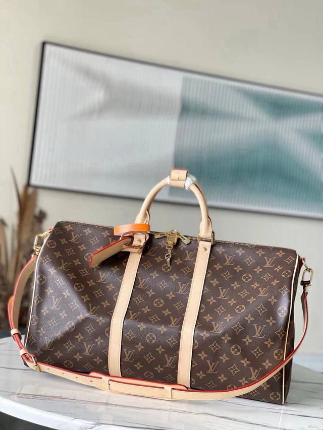 Size 50, top-grade original M41416, with yellow leather and monogram. Spacious