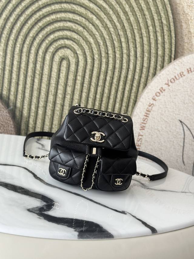 Original leather Actual shot of spot: Cowhide caviar grain double backpack 24C