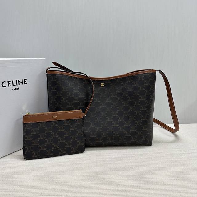 Authentic grade Ce Soft Shopper logo print handbagCrossbody and shoulder carryTr