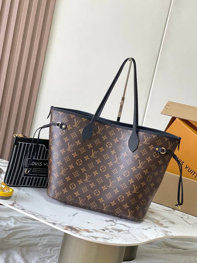 Super-grade Mb chip version original leather Neverfull Inside Out medium handbag