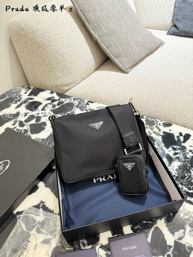 prada classic men's 3-in-1 Prada's classic 3-in-1 bag, made of recycled nylon fa