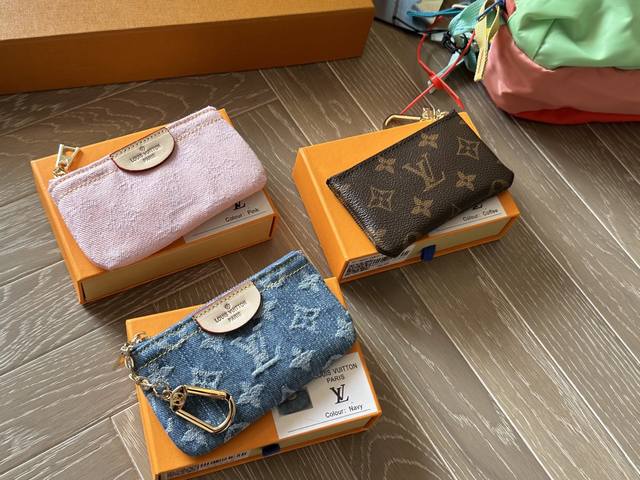 Old flower matching box Denim matching box Size: 12*7Cm L home coin purse card b