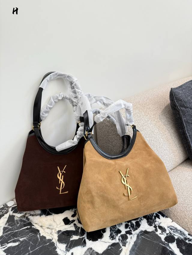 Ysl Hobo suede shopping bag can be transformed 35Cm