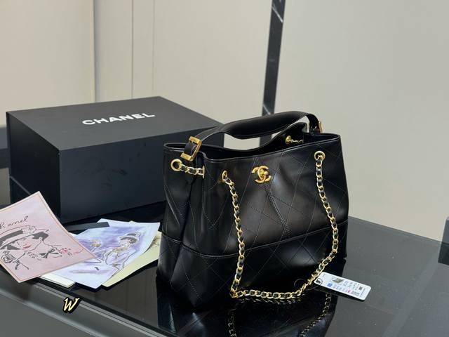 with folding box airplane box Chanel Chanel25A vertical suede tote bag Handmade