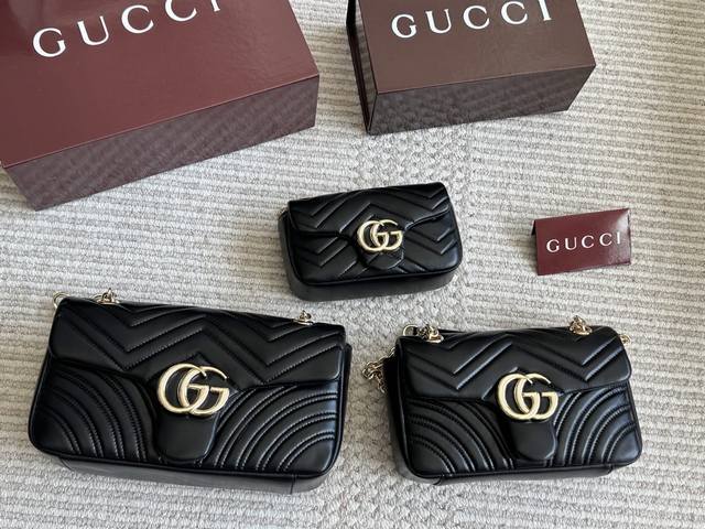 180 New arrival with gift box 26*15cm 22*13cm 17*11cm Gg Marmont new arrival Mus