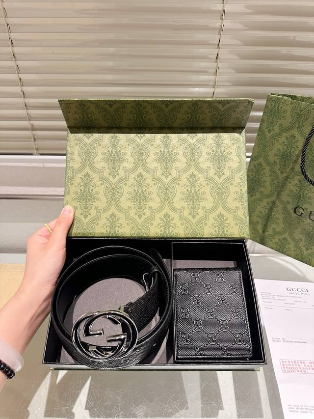 Original wallet belt with gift box High version! Gucci leather belt ~ the most