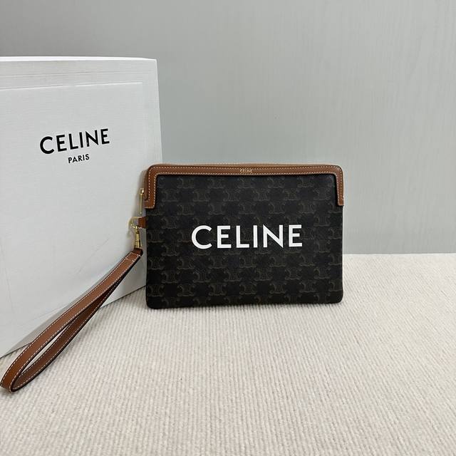 Authentic New product online This Celine clutch, the basic model has a hand stra