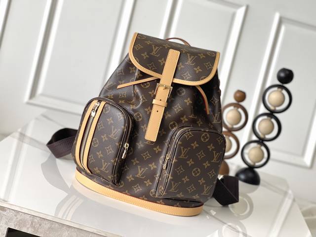 This Monogram canvas backpack, M40107, is named after the Bosphore, a strait th