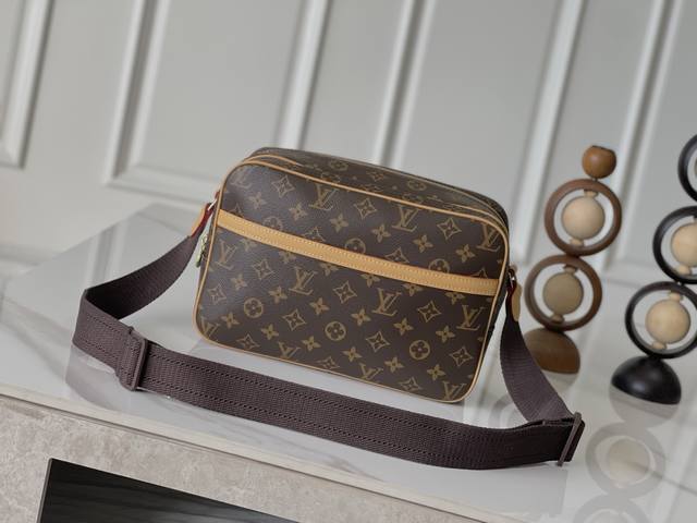 M45254 Monogram 163 chip Vintage reporter bag, vintage camera bag series, classi