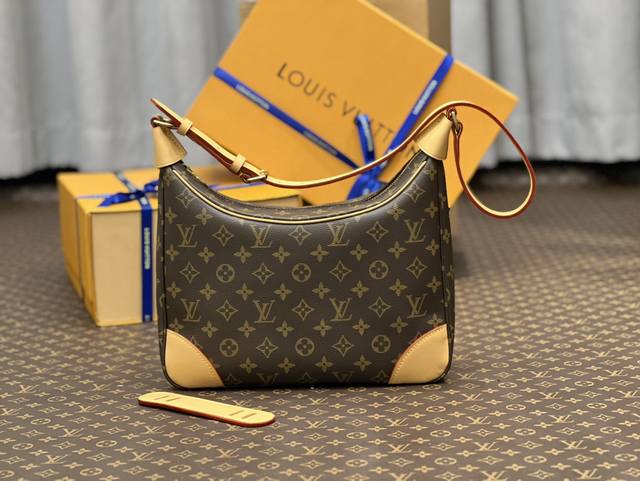 M51265 Boulogne Handbag Collection Vintage Croissant Bag made from classic Monog