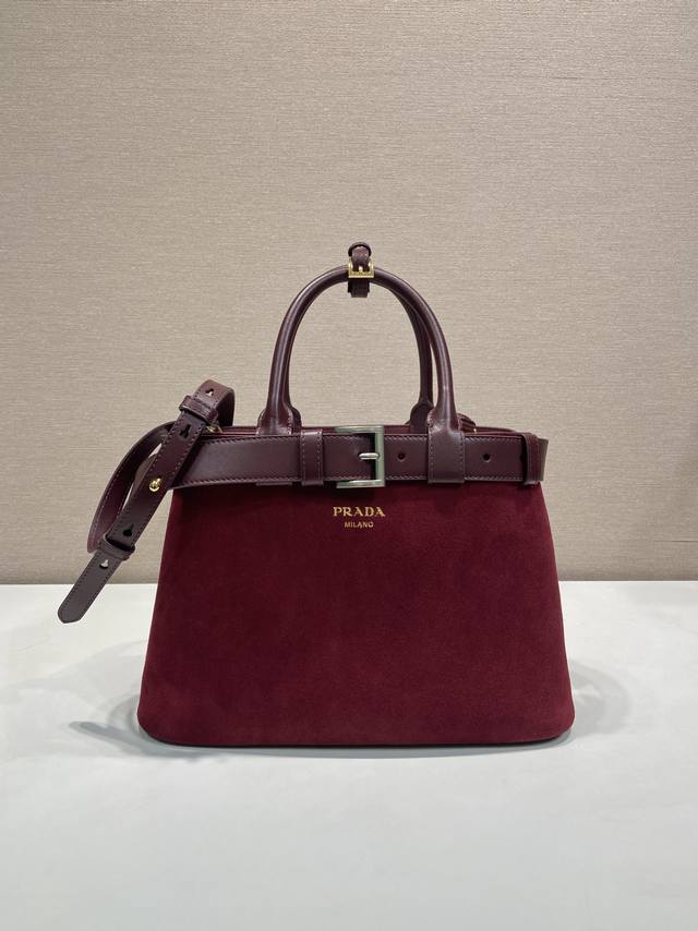 New Women's Bag 1Ba434 Suede This handbag features imported nubuck leather with