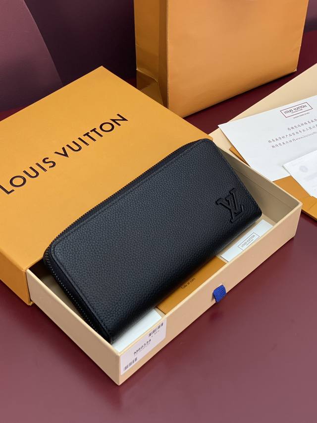 Factory Price p M80334 Black! The "Zippy Wallet Vertical" in Aerogram leather e