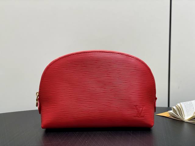 Original boutique M15197 Red Water Ripple Cosmetic Bag, the new season's Pochett