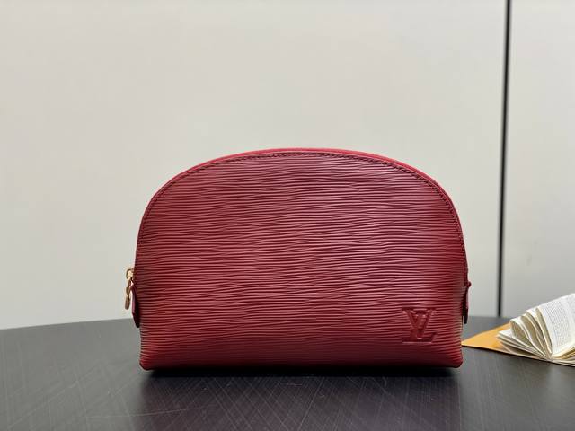 Original boutique M15201 Fuchsia Water Ripple Cosmetic Bag, the new season's Poc