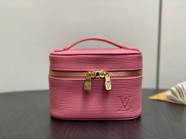 Original boutique M25857 Pink Water Ripple Cosmetic Bag, the new season's Nice