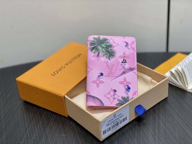 Original Boutique M26800 Pink Print Card Holder Wallet Early Access Lv Nigo Col
