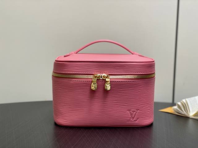 Original boutique M15191 Pink Water Ripple Cosmetic Bag, a new season's Nice Mi