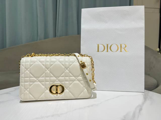 Premium Original Medium [Large Raglan] White . This Soft Dior Caro handbag, a
