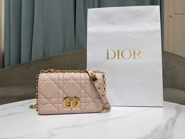 Top-of-the-line Original Small [Large Cane Check] Pink . This Soft Dior Caro h