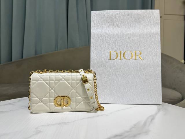 Top-of-the-line Original Small [Large Cane Check] White . This Soft Dior Caro