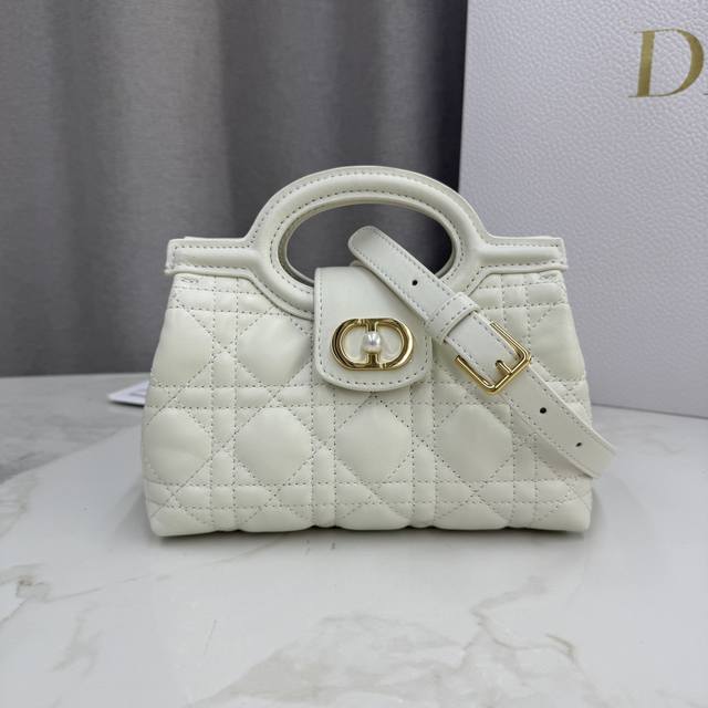 Top-grade original. This Dior Jolie Top Handle Mini Chain Bag, a new addition to